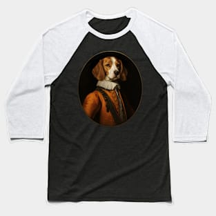 Victorian Noble Beagle - Oil Painting Style Baseball T-Shirt